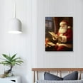 thumbnail image 3 of JRXY Santa Claus Wall Art - Vintage Poster Christmas Canvas Print Picture - Santa Claus Reading A Letter Poster - Winter Canvas Pictures for Wall Decor - for Living Room Decorations  12x16 in, 3 of 4