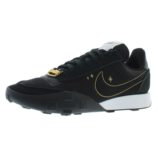 Nike Waffle Racer 2X Womens Shoes 12, Color: Black/Gold/White