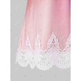 thumbnail image 4 of Tamaño más Ombre Paisley Imprimir Guipure de encaje de manga corta T Rosegal Camisetas tallas grandes, 4 of 5