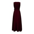 thumbnail image 7 of DHFJKG Summer Dresses Women Wedding Guest Dress Sleeveless Solid Color V Neck Belted Long Dress Comfortable Daily Wear Stylish Dresses, 7 of 7