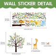 thumbnail image 2 of Pegatinas de pared de árbol de animales del bosque, calcomanías de pared de ciervo y búho, decoración para las paredes del salón, dormitorio de bebé, guardería, niños, 2 of 6