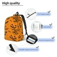 thumbnail image 4 of Picia Trick Or Treat Printed Canvas Daypack - Stylish and Durable Vintage Compact Backpack - Class, Work, Travel, or Laptop Bookbag,Organized Compartments-Small, 4 of 6