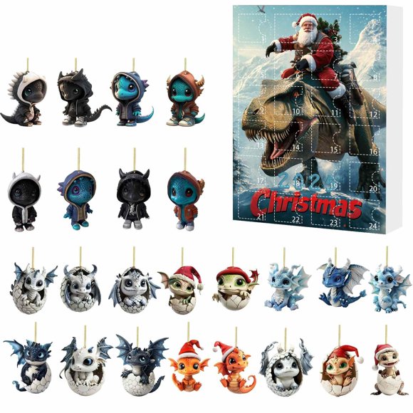 TIELUTT 2025 Christmas Countdown Surprise Blind Set with Dinosaur Ornaments Small Timers Classroom Food Timer Kitchen Weird Kitchen Gadgets No One Needs School Timers for Teachers Large Visual Timers