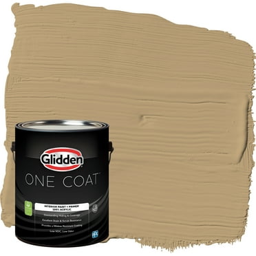 Glidden One Coat Interior Paint and Primer, Earthy Ocher / Beige, Gallon, Semi-Gloss
