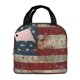 thumbnail image 1 of Disketp American Flag1 for Insulated Lunch Bag for Women and Men, Perfect for Work, Hiking, Picnic, 1 of 8
