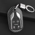 thumbnail image 4 of Premium Carbon Fiber Key Fob Cover Case Chain for Maserati Ghibli Levante, 4 of 11