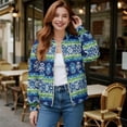 thumbnail image 2 of DISNIMO Aztec Style Printed Jackets for Women Long Sleeve Sweatshirts V Neck Outwear Fall Winter Clothes, S, 2 of 7