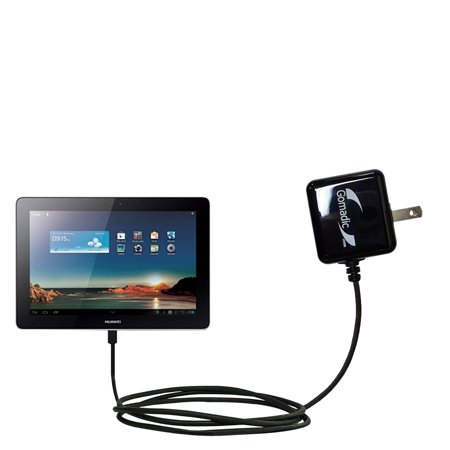 Gomadic Intelligent Compact AC Home Wall Charger suitable for the Huawei MediaPad S7-104 - High output power with a convenient, foldable plug design -