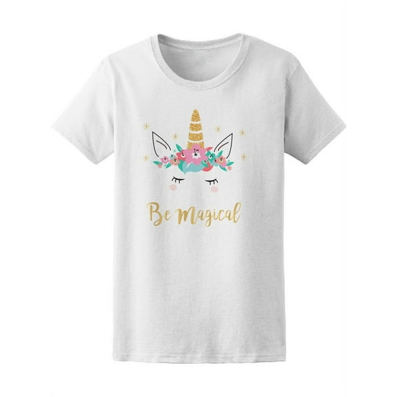 Be Magical Cute Unicorn T-Shirt Women -Image by Shutterstock, Female Small