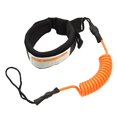 thumbnail image 2 of koolsoo Surfboard SUPs Leash/Leg Rope 5 Feet Premium Straight Leash Padded Adjustable Neoprene Cuff Orange, 2 of 9