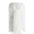 thumbnail image 3 of BalsaCircle 50 Ivory Premium Solid Curly Chiffon Chair Sashes Wedding Slipcovers, 3 of 5