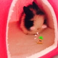 thumbnail image 2 of OULII Lit pour Petit Animal Rouge Cachette pour Lapin Respirant Confortable Maison pour Lapin d'Intérieur, 2 of 8