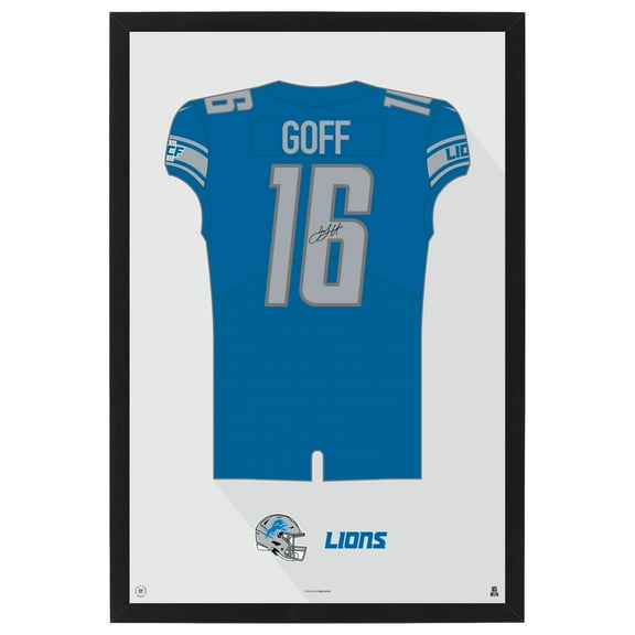 Jared Goff Detroit Lions Home Jersey Framed Art Print