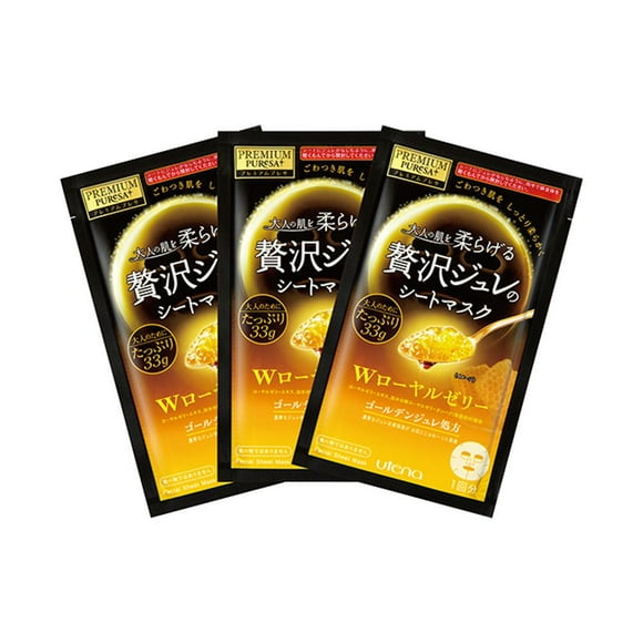 Utena Premium Pure Puresa Golden Royal Jelly 33g Excellent Facial Sheet Mask 3 Counts