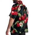thumbnail image 3 of Cherry Men's Printed Casual Button Down Short Sleeve Beach Shirts, 3 of 6