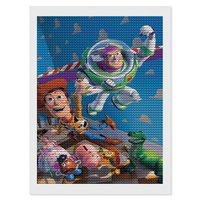 Toy Story Kits de Pintura de Diamantes para Adultos 5D DIY Diamond Art Kits Full Drill Diamond Dots para Regalo Decoración de Pared y Relajación Artes de Gemas 30*40cm