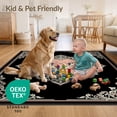 thumbnail image 4 of ODIKA 6'x9' Ultra-Soft Area Rug, Victorian Moth Portrait Decorative Border Antique Style Elegant None Washable, Bare feet friendly, Silk-Touch for Guest Room, Bedroom, 4 of 7