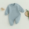 thumbnail image 2 of Okbabeha Newborn Baby Boy Fall Winter Onesie 0 3 6 9 12 18Months Warm Fleece Long Sleeve Bubble Romper Jumpsuit Outfits, 2 of 7