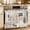 Khaki Brown Tan, variant on Cherry Rustic Oven Skirt Curtain 27"Wx20"L, Waterproof Ruffled Stove Cover Skirt with 8 Ribbon Ties, Spring Summer Tropic Fruit Watercolor Decorative Oven Door Curtain for Kitchen Dishwasher Cabinet