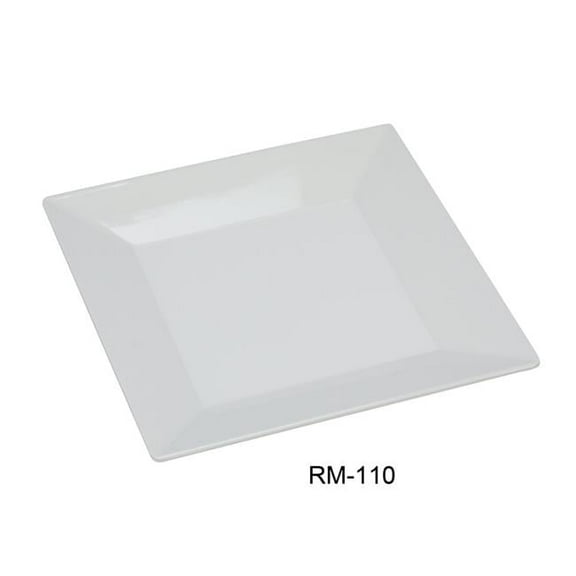 Yanco RM-110 Rome 10 in. Square Plate, White - Pack of 24