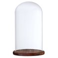 thumbnail image 2 of AMLESO Glass Cover Flower Cake LED Light Display Dome Cloche Jar Display Holder - Brown Brown G, 2 of 8
