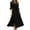 Black, variant on Lovskoo 2024 Wedding Guest Dresses for Women Evening Gown Trendy Half Sleeve V-Neck Loose Solid Ankle Dress Long Split Cocktail Dresses 2023 Black