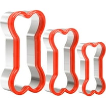 Dog Bone Cookie Cutters Set of 3, Dog Treats Cookie Cutter, Biscuit Dog Treat Cookie Cutter Set for Homemade