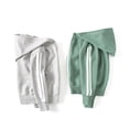 thumbnail image 7 of WUANDIXFA Zip Up Hoodie Kids Baby Zip Up Hoodie, Unisex Toddler Long Sleeve Sweatshirts Lightweight Jacket Hooded Coats Fall Winter Outfits,Green,5-6 Years, 7 of 7