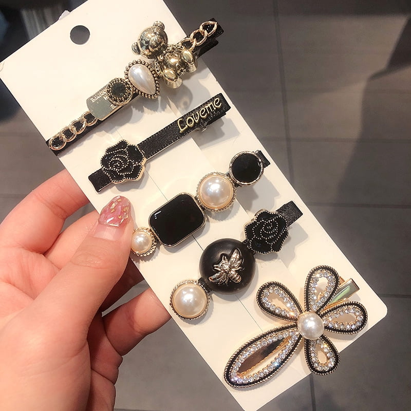 2pcs/set Women Trendy Hair Clips Korean Cute Cat Paw Imitation Pearl Hairpin~ 2pcs/set Women Trendy Hair Clips Korean Cute Cat Paw Imitation Pearl Hairpin~