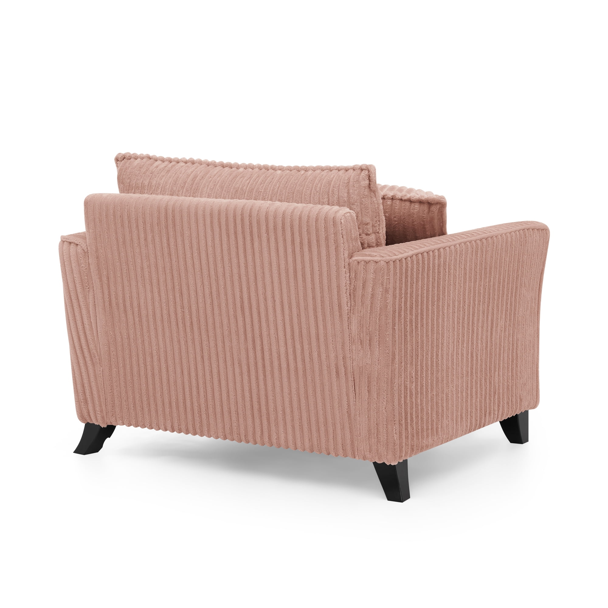 Leumius Accent Chair Armchair,Comfy Upholstered Single Sofa Chair with 2 Pillow for Living Room,Bedroom,Pink
