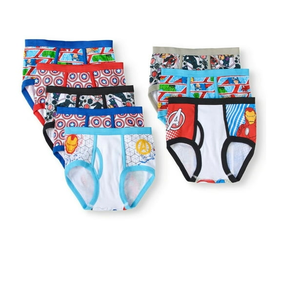 Marvel Avengers Captain America Iron Man 8 PC Briefs Underwear Boy Size 6