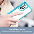 thumbnail image 3 of Case for Samsung Galaxy A53 Case Slim Dropproof [Defend from Drop/Scratch/Slip/Fingerprint] Clear Acrylic Hard Back Soft TPU Bumper Hybrid Phone Cover for Samsung A53 5G-Crystal Blue, 3 of 15
