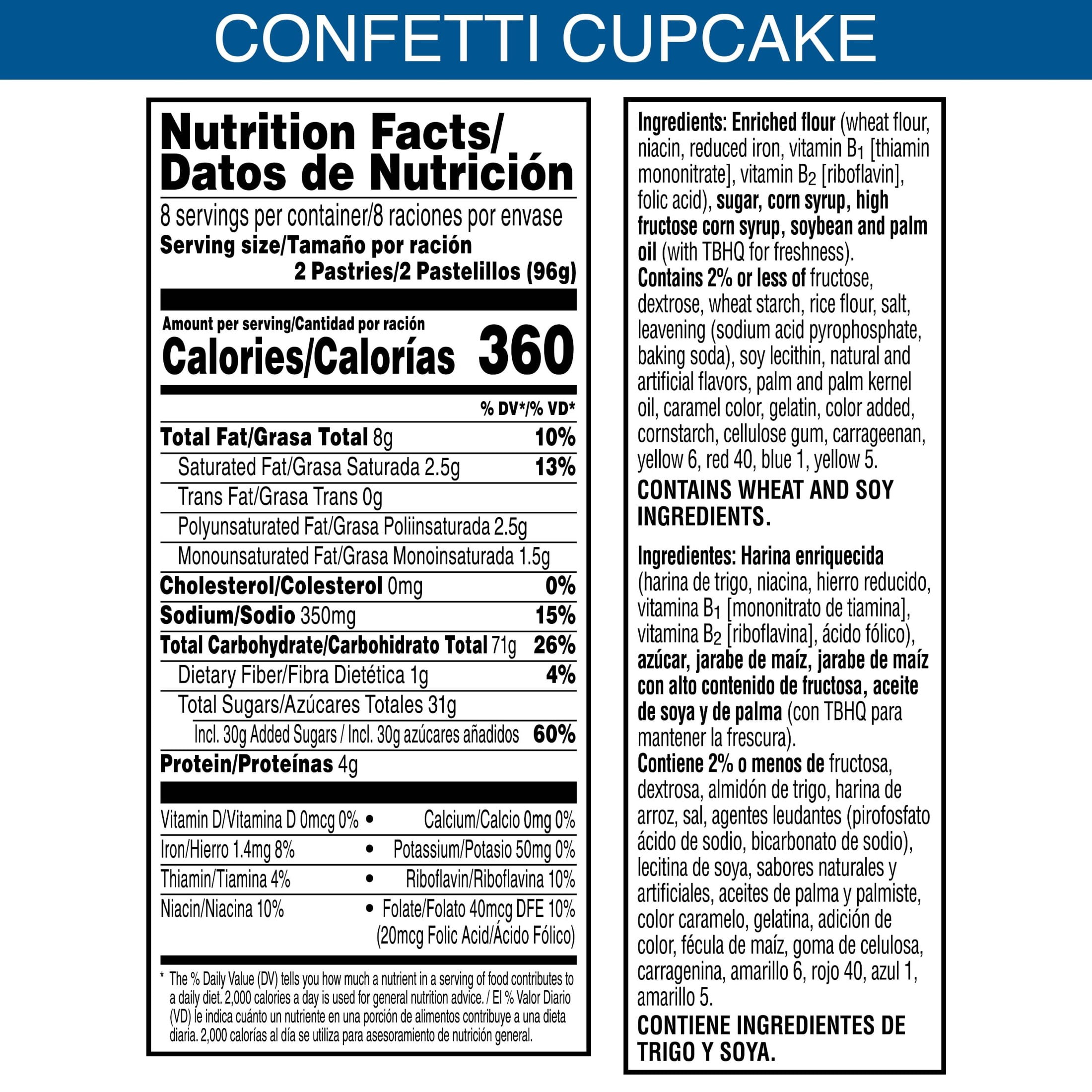 (8 pack) Pop-Tarts Frosted Confetti Cupcake Toaster Pastries, Breakfast Foods, Shelf-Stable, 27 oz (16 Count)