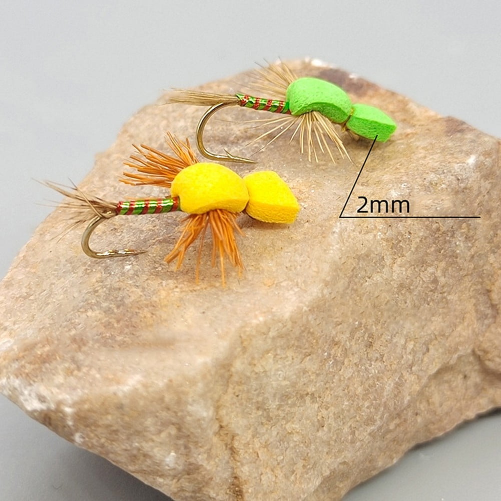 Hameçons Inoxydables 15 Mouches De Pêche HXC - Sélection Pour Truite Et Saumon, Avec Boîte De Rangement Appâts Truite Saumon