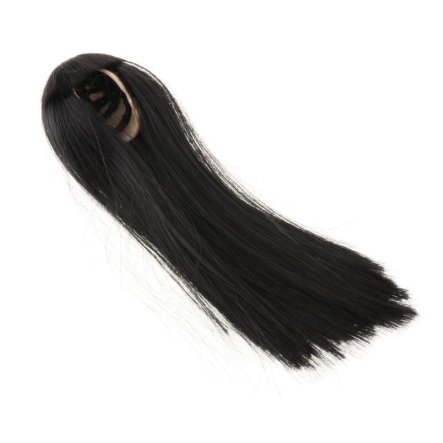 Peluca de muñeca de pelo femenino a escala 1:6, hermoso vestido, disfraz, muñeca, decoración, peluca de pelo para figuras femeninas de 12 pulgadas, pelo largo negro