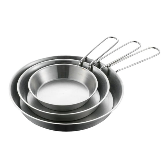 Sartén de acero inoxidable de 3 piezas, sartén para huevos, utensilios de cocina de inducción, cacerola de cocina agitadora para restaurante interior