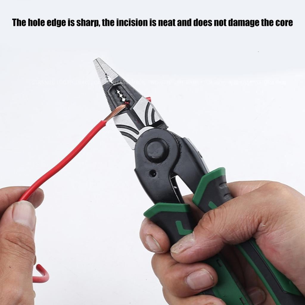 CEORPER Professional Interchangeable Head Wire Stripper Built In Voltage Detection Function