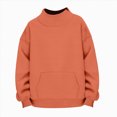thumbnail image 4 of Gerichy Sweatshirts for Girls Long Sleeve Turtleneck Sweatshirt Loose Casual Pullover Tops Preppy Fall Winter Warm Clothes 3T-16T, 4 of 6