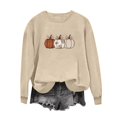 thumbnail image 5 of VKOYWKM Women's Halloween Graphic Sweatshirt Spooky Season Print Pullover Top Cute Crewneck Sweatshirt Oversized Long Sleeve Fall Sweatshirts, 5 of 7