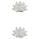 thumbnail image 4 of Matsuzay Cristal fino Flor de loto Piedras naturales Feng Shui Esfera Cristales Flores decorativas para boda Fiesta en casa Blanco Blanco 2piezas, 4 of 6