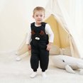 thumbnail image 5 of akafmk Toddler Winter Fleece Lined Overalls Padded Warm Snowsuit Casual Comfortable Sleeveless Zipper Jumpsuit, Size 0-1 Year, 5 of 8