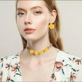 thumbnail image 6 of 100pcs Rose Flower Beads ABS Plastic Roseflower Shape Spacer Beads Cute Roses Loose Beads Accessories for DIY Friendship Bracelet Necklace Jewelry Making Supplies, Golden Yellow, 6 of 8