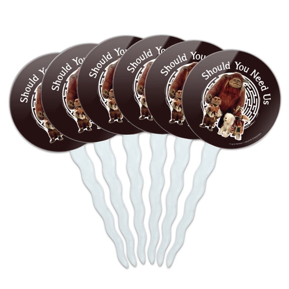 Should You Need Us Labyrinth With Ludo Hoggle and Didymus Cupcake Picks Toppers Decoration Set of 6