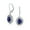 Blue-Lapis-Lazuli, variant on Womens 3.2CTW Green Quartz Oval Bezel Set Lever Back Dangle Earrings Sterling Silver