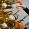thumbnail image 4 of Wholesale karymi White Christmas Ornament Balls 6.1x3.07x3.07 Inch Plastic Christmas Tree Decorations with Hanging Loop Christmas Party Supplies Wholesale New & Trending, 4 of 6