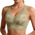 thumbnail image 2 of Minimizer Bras for Women Lightweight Full Coverage Floral Lace Racerback Push Up Bra, 2 of 5