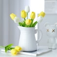 thumbnail image 4 of Yoyauz Artificial Tulip Flowers 12.6Inch Mini PU Tulip Simulation Flower Fake Flowers Not Drop Leaves Soft Rubber Flower Sticks Home Decor Plastic Flowers, 4 of 4