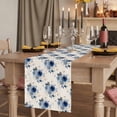 thumbnail image 2 of Table Runners 90 Inches Long Dress Scarves, Navy Blue Spring Floral Farmhouse Coffee/Dining/Kitchen Table Runner for Living Room, Farmhouse Flowers Modern Art 13x90 Inch, 2 of 9