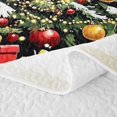 thumbnail image 5 of Manfei Snowy Xmas Christmas Tree Quilt King,Winter Holiday King Coverlet Set,3 Pieces,1 Bedspread and 2 Pillowcases, 5 of 7