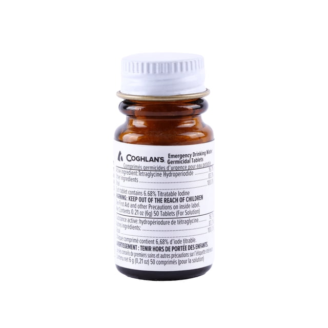 Comprimés Germicides d’eau potable de Coghlan, 50 comprimés — Purification d’urgence pour le camping et la randonnée - Clear